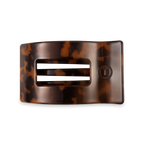 TELETIES - Flat Rectangle Hair Clip | Medium | Tortoise
