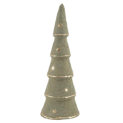 Santa Barbara Design Studio by Creative Brands - Paper-Mache Tree - Forest Fog Gold Stars - Set of 3