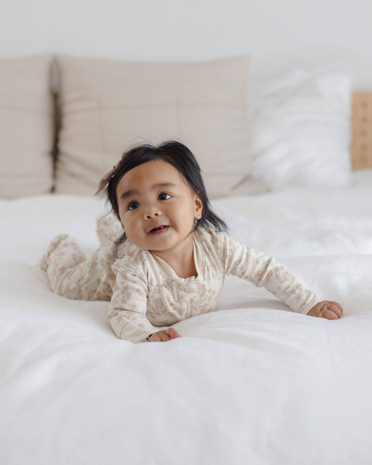 Quincy Mae - Zip Long Sleeve Sleeper Footie Floral Vine