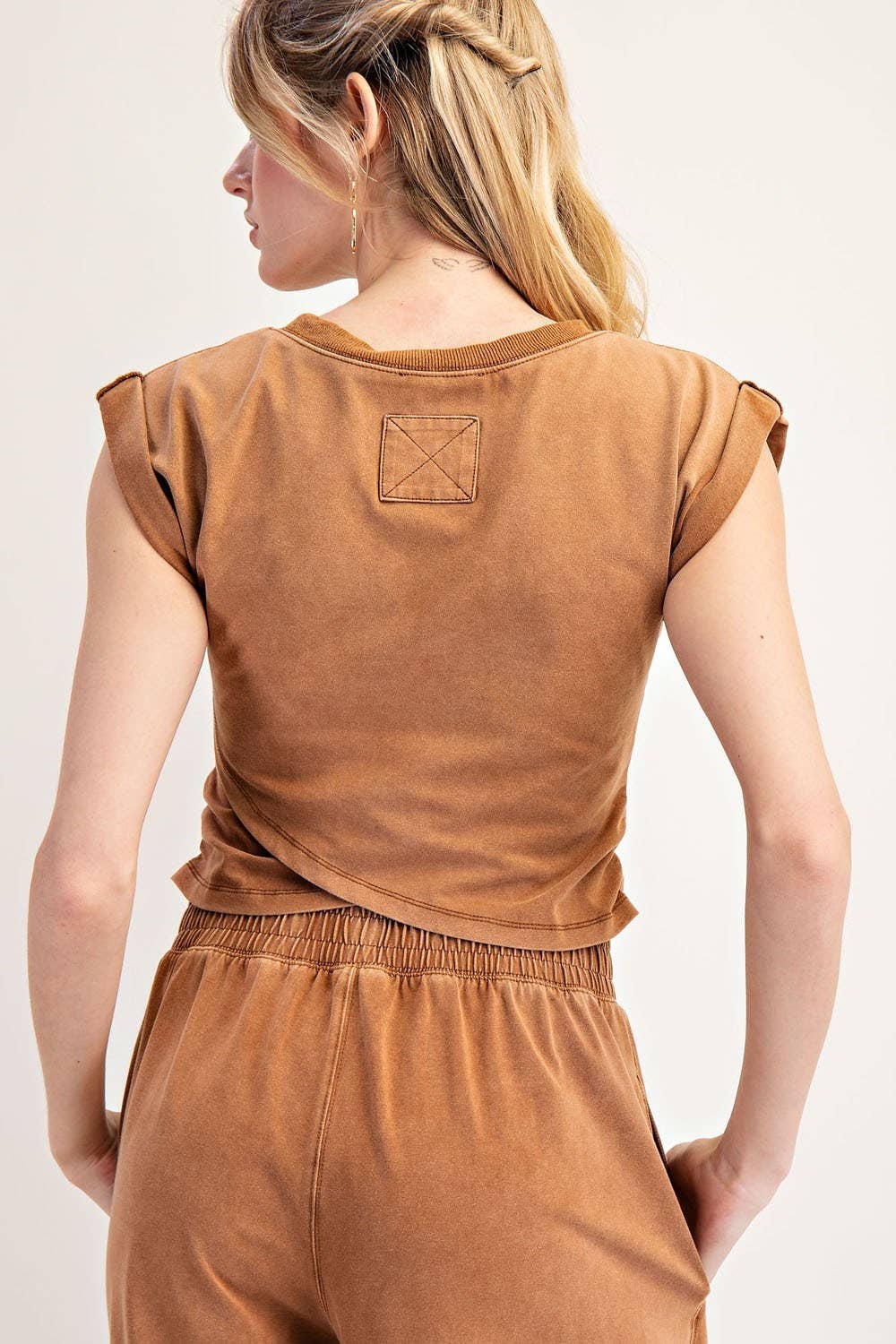 Aurora Mineral Washed Wrap Top