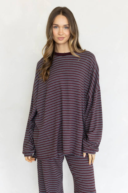 Lara Stripe Lounge Top