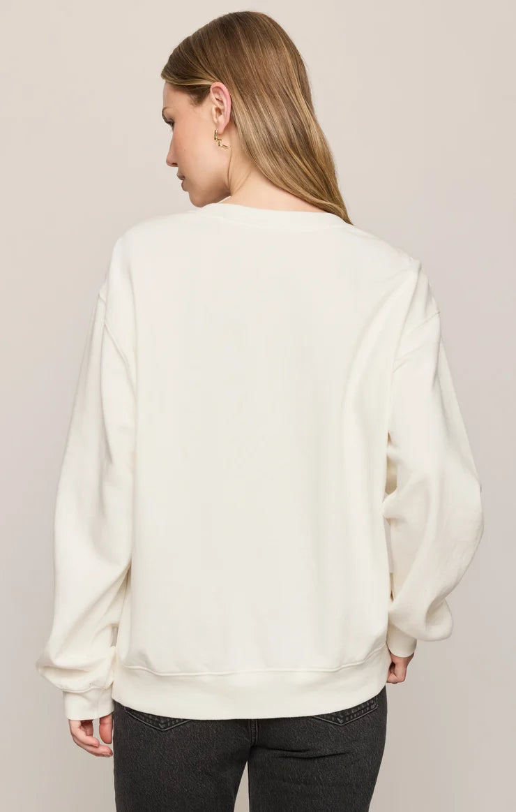 Z Supply Cozy Boyfriend Sweatshirt - Tis' The Season Holiday Crewneck