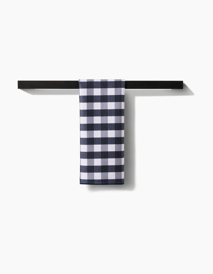 Geometry - Midnight Flannel Tea Towel
