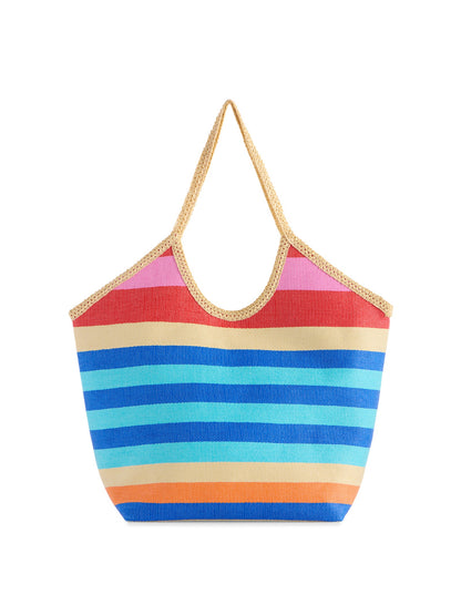 Striped Capri Beach Tote Bag