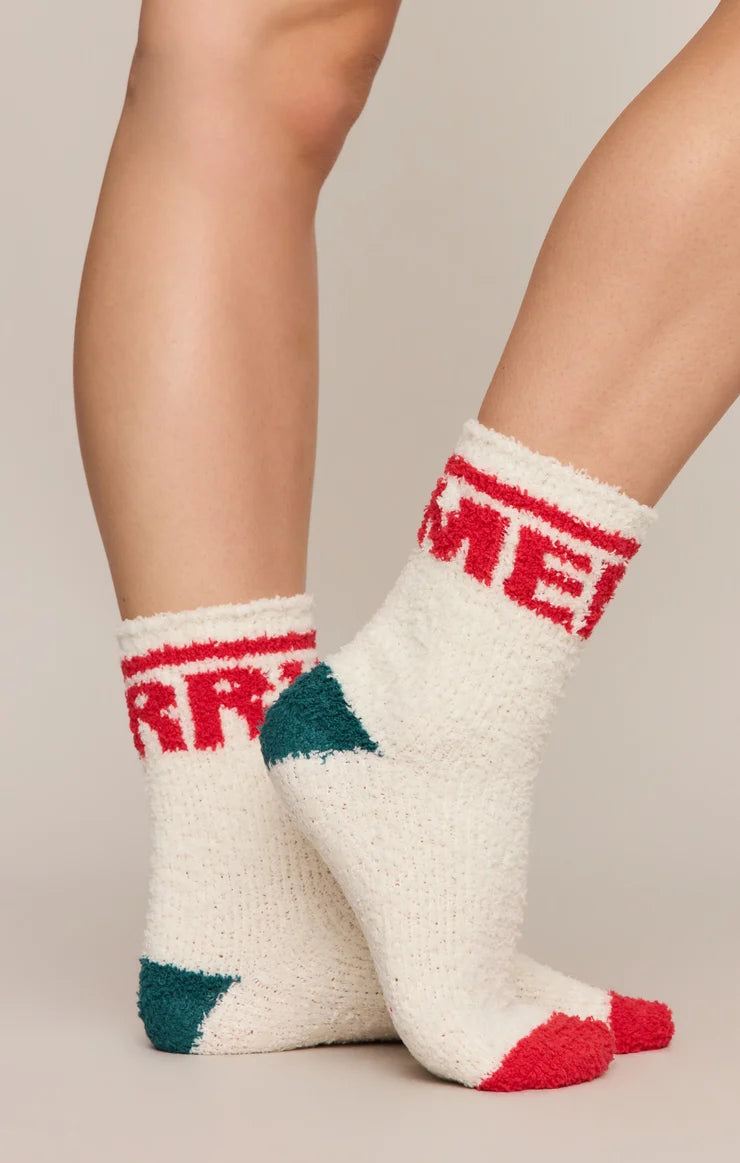 Z Supply Merry Holiday Socks - 2 Pack