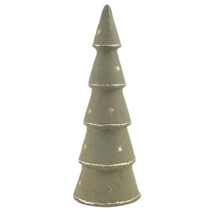 Santa Barbara Design Studio by Creative Brands - Paper-Mache Tree - Forest Fog Gold Stars - Set of 3