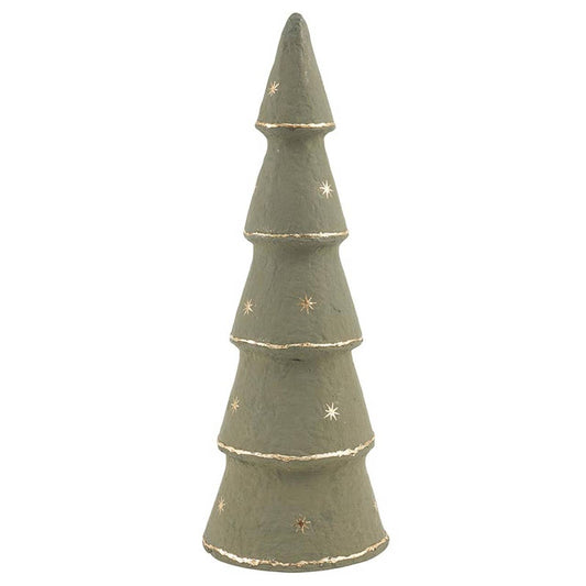 Santa Barbara Design Studio by Creative Brands - Paper-Mache Tree - Forest Fog Gold Stars - Set of 3