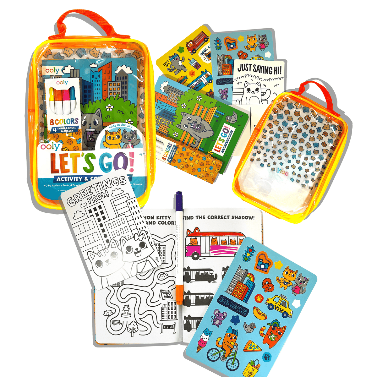 OOLY - Let's Go! Activity & Coloring Kit - Kitty In The City