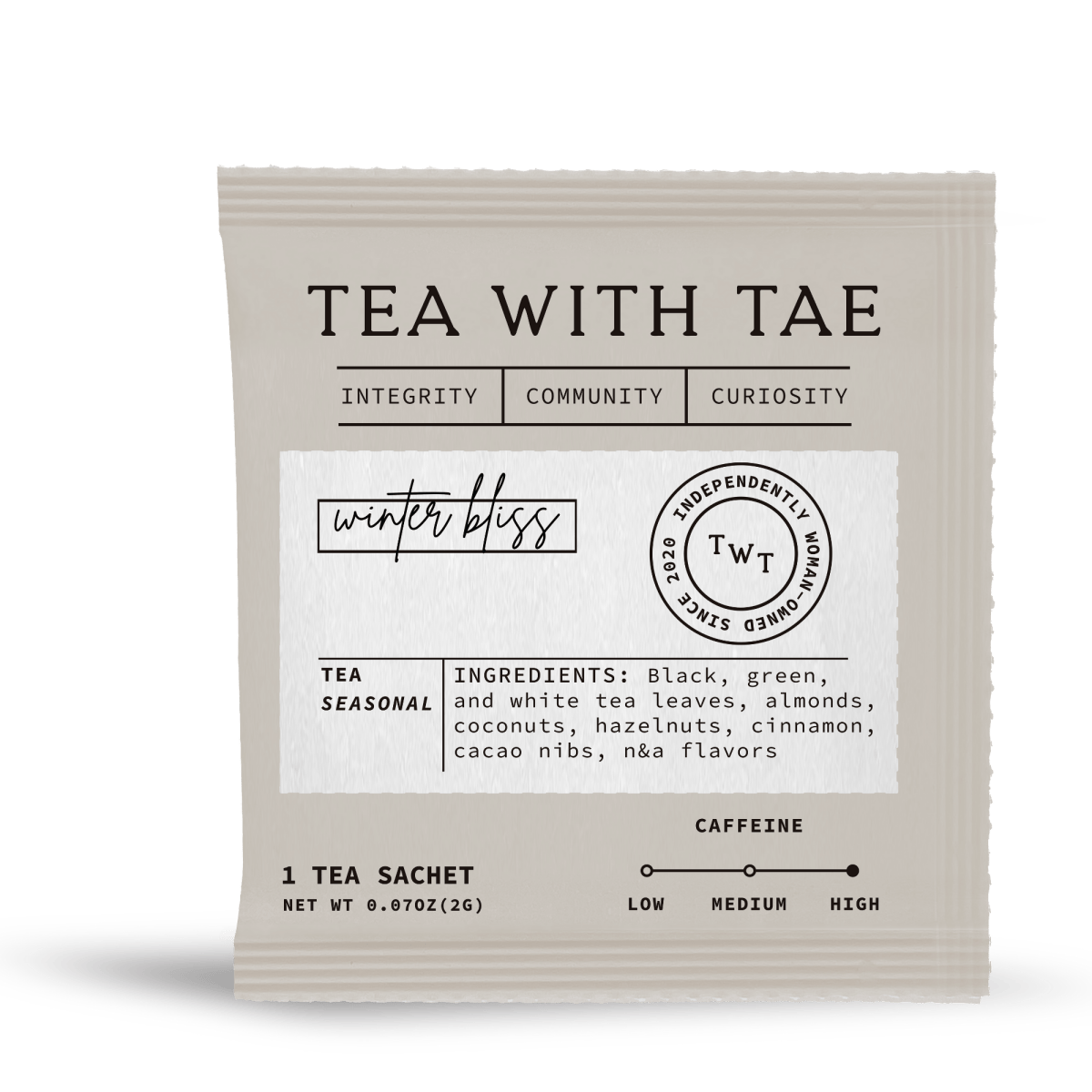 Tea with Tae - 🎄 Winter Bliss Tea - Individually Wrapped Tea Bag