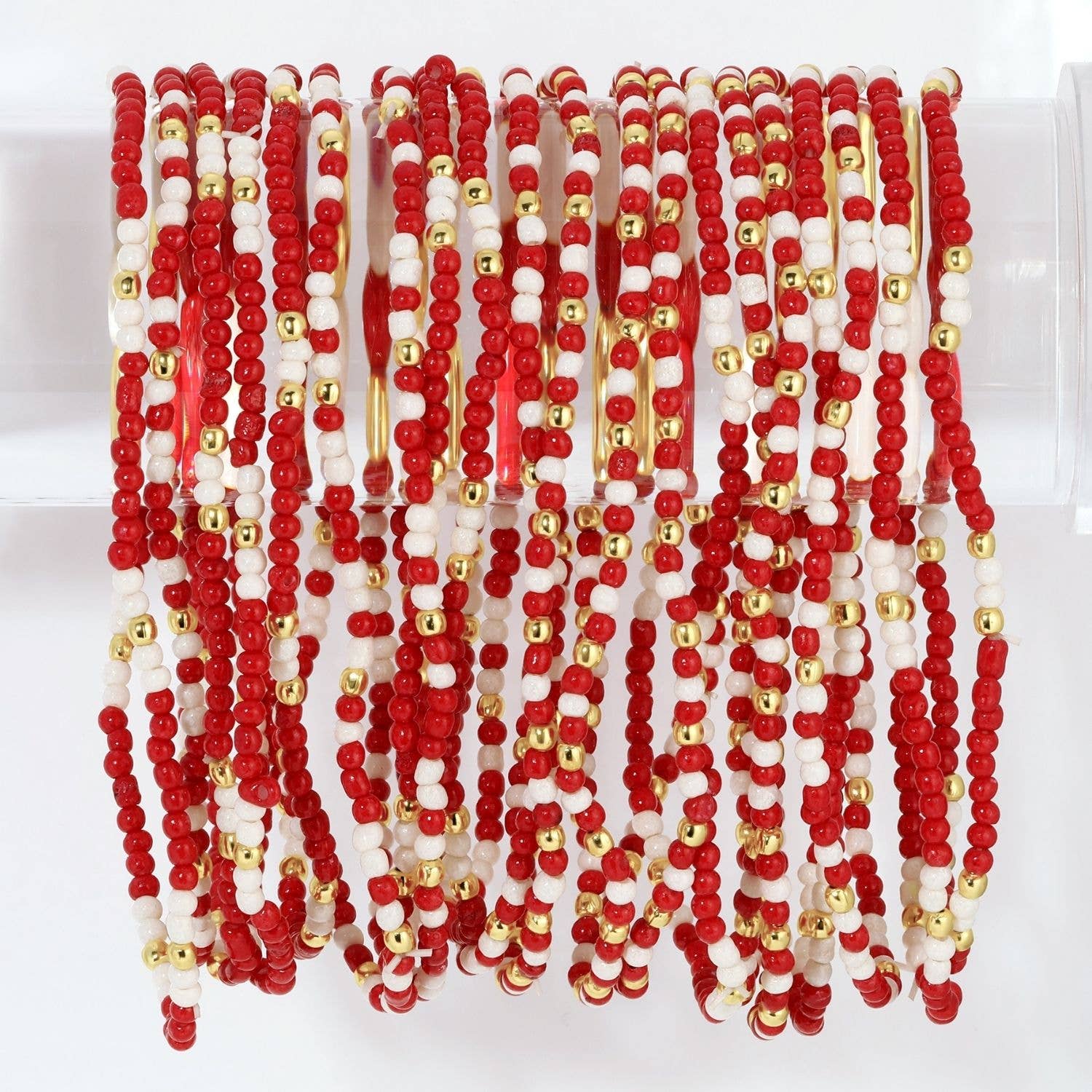 Splendid Iris - Set/4 Stretch Beaded GAME DAY Bracelets