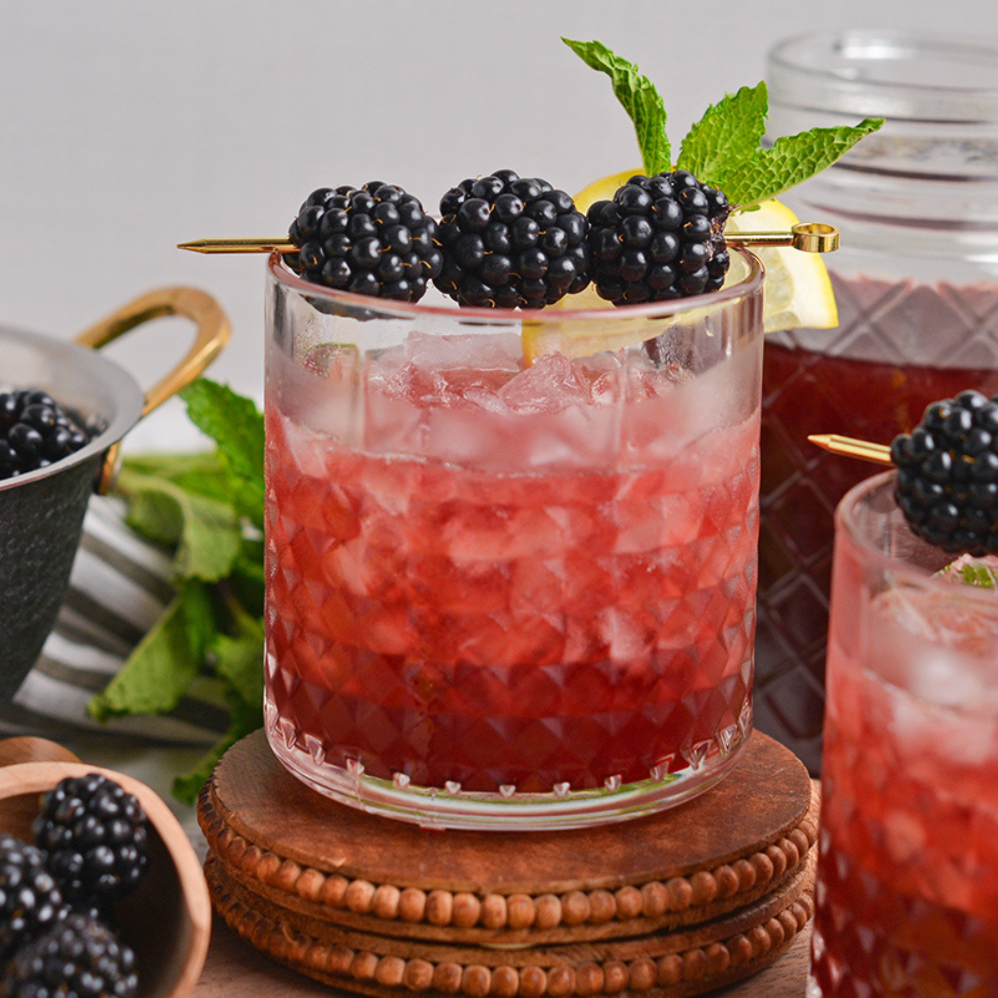 NOBLE MICK'S - Single Serve Craft Cocktails - Blackberry Bourbon Smash Single Serve Craft Cocktail