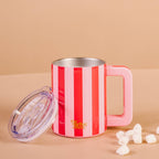 The Darling Effect - 14 oz Insulated Mug-Peppermint Stripes