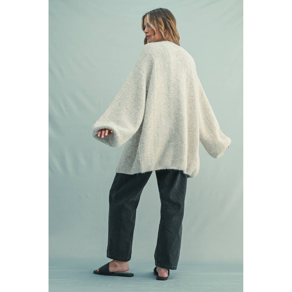 Wishlist Apparel - OVERSIZED BRUSHED SWEATER CARDIGAN