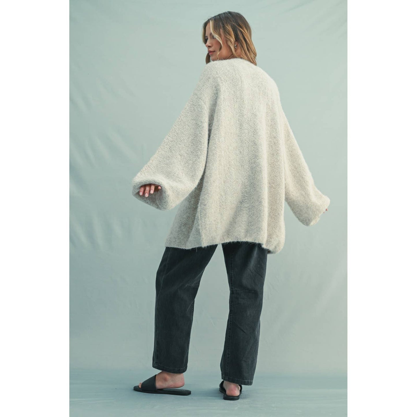Wishlist Apparel - OVERSIZED BRUSHED SWEATER CARDIGAN