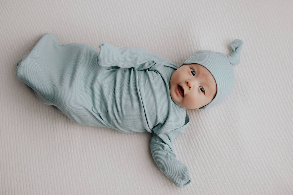 Three Little Tots - Blue Bird Knotted Gown