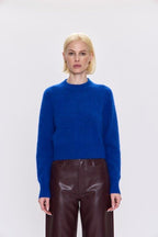 Pistola Sara Shrunken Crewneck Sweater - Azure