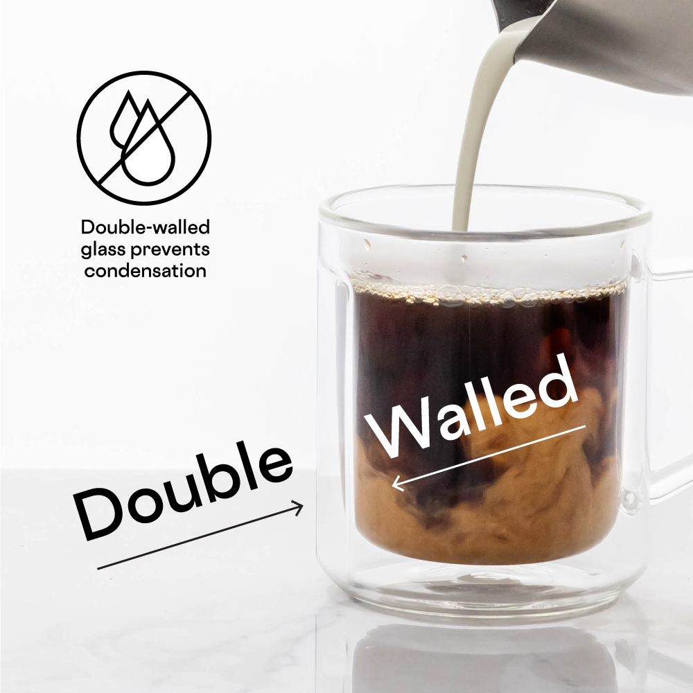 CORKCICLE - Glass Mug - 12oz Double Pack - Clear