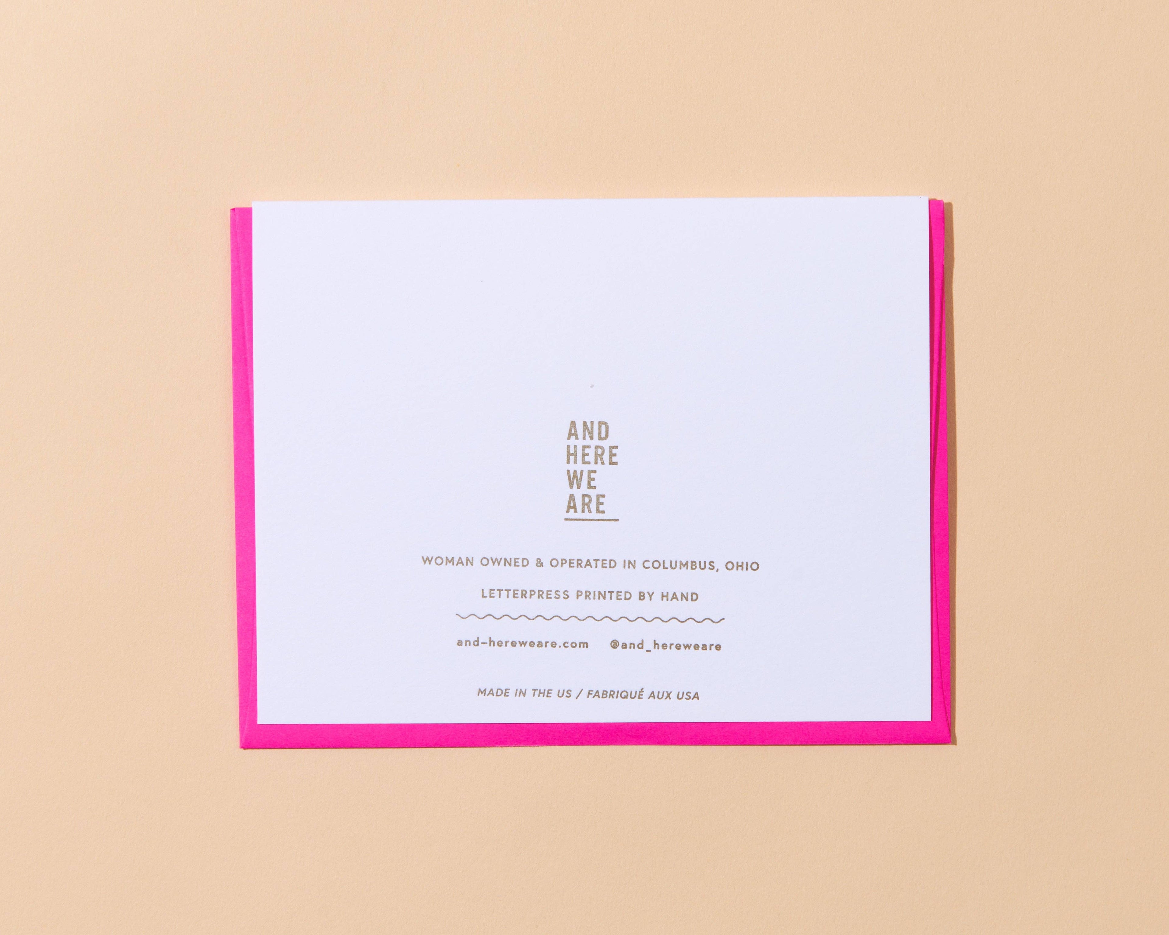 And Here We Are - Cheers, Jerks Letterpress Greeting Card - New Years