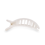 TELETIES - Coconut White Medium Flat Round Clip