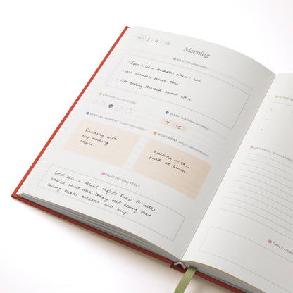 Papier - Guided Wellness Journal, A5 Hardcover - Floral Ikat