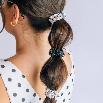 TELETIES - Polka Dot Party Small Silk Scrunchie