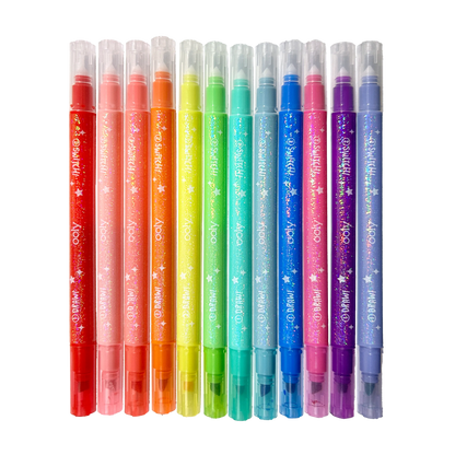 OOLY - Switch-Eroo Sparkle Glittery Color Changing Markers- 12 pc