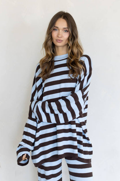 Brooklyn Stripe Lounge Top