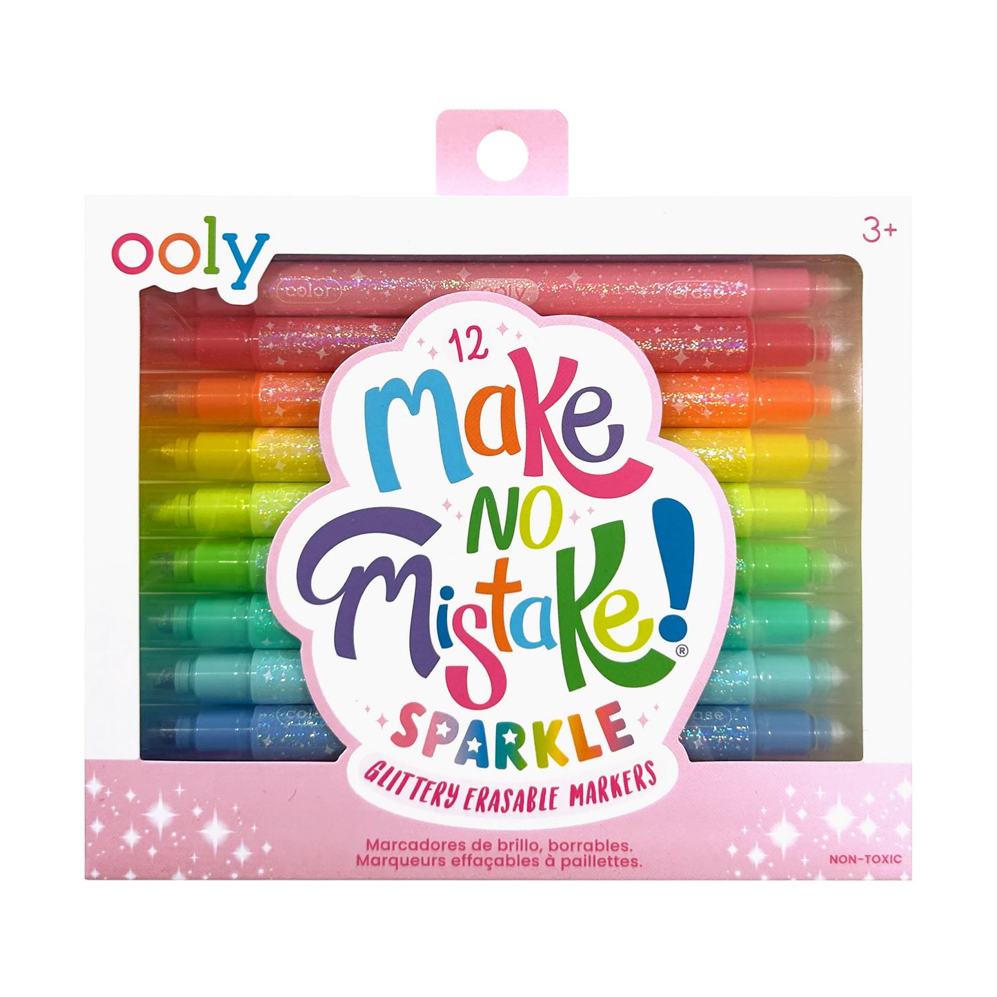 OOLY - Make no Mistake!: Glittery Erasable Markers (Set of 12)