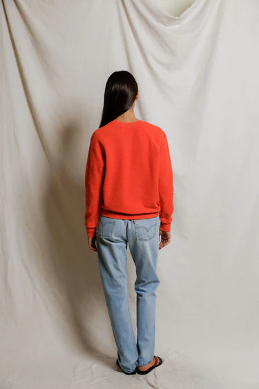 perfectwhitetee - ziggy inside out shrunken sweatshirt - clementine
