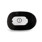 TELETIES - Jet Black Small Flat Round Clip