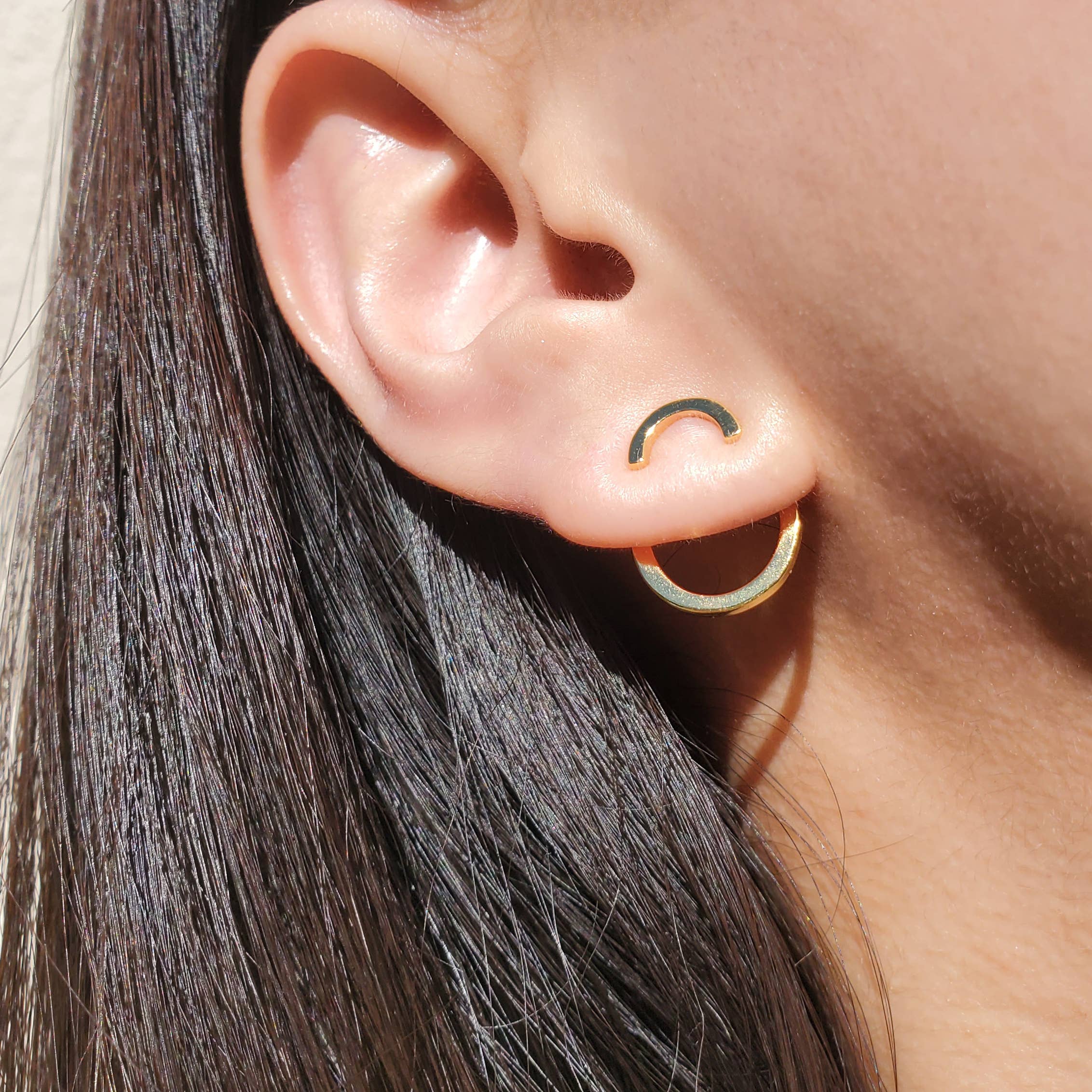 HolyBang Jewels - MINIMALIST CIRCLE EAR JACKET - E-ST1274
