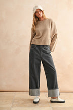 MIOU MUSE - OATMEAL SPRINKLE SWEATER TOP