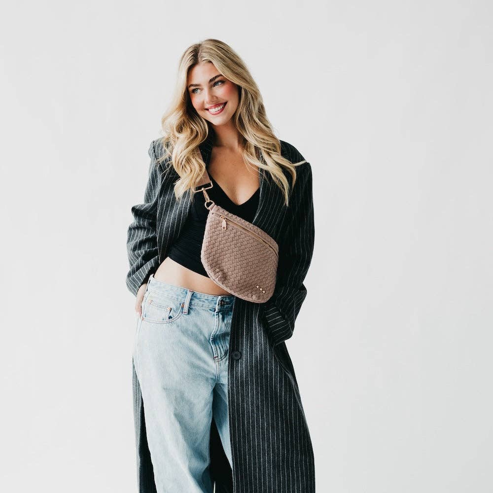 Pretty Simple - Suede Westlyn Woven Bum Bag