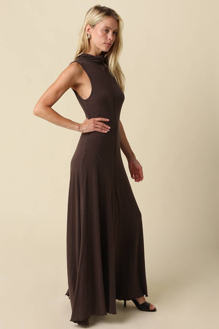 Hazel Mock Neck Knit Maxi Dress
