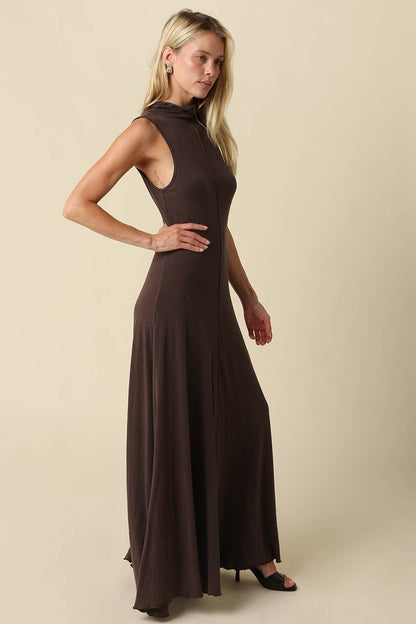 Hazel Mock Neck Knit Maxi Dress