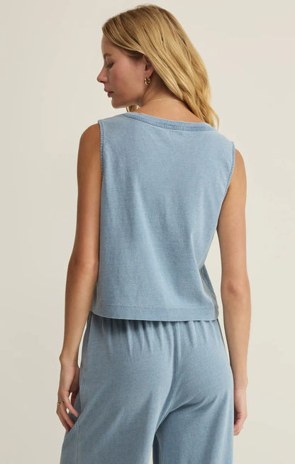 Z Supply - Sloane Tank V-Neck Too - Ocean Air Indigo