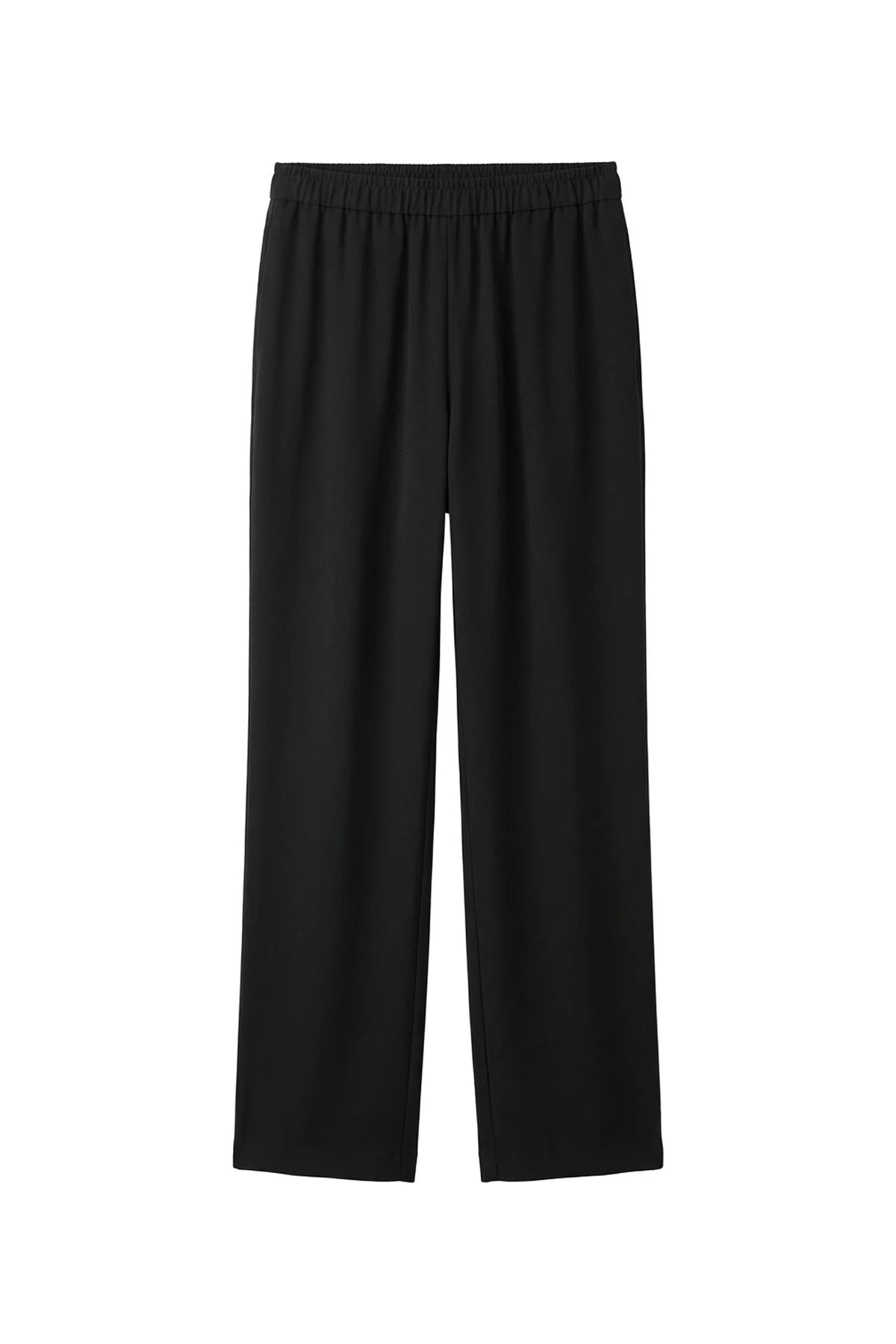 perfectwhitetee - georgia crepe easy pants - true black