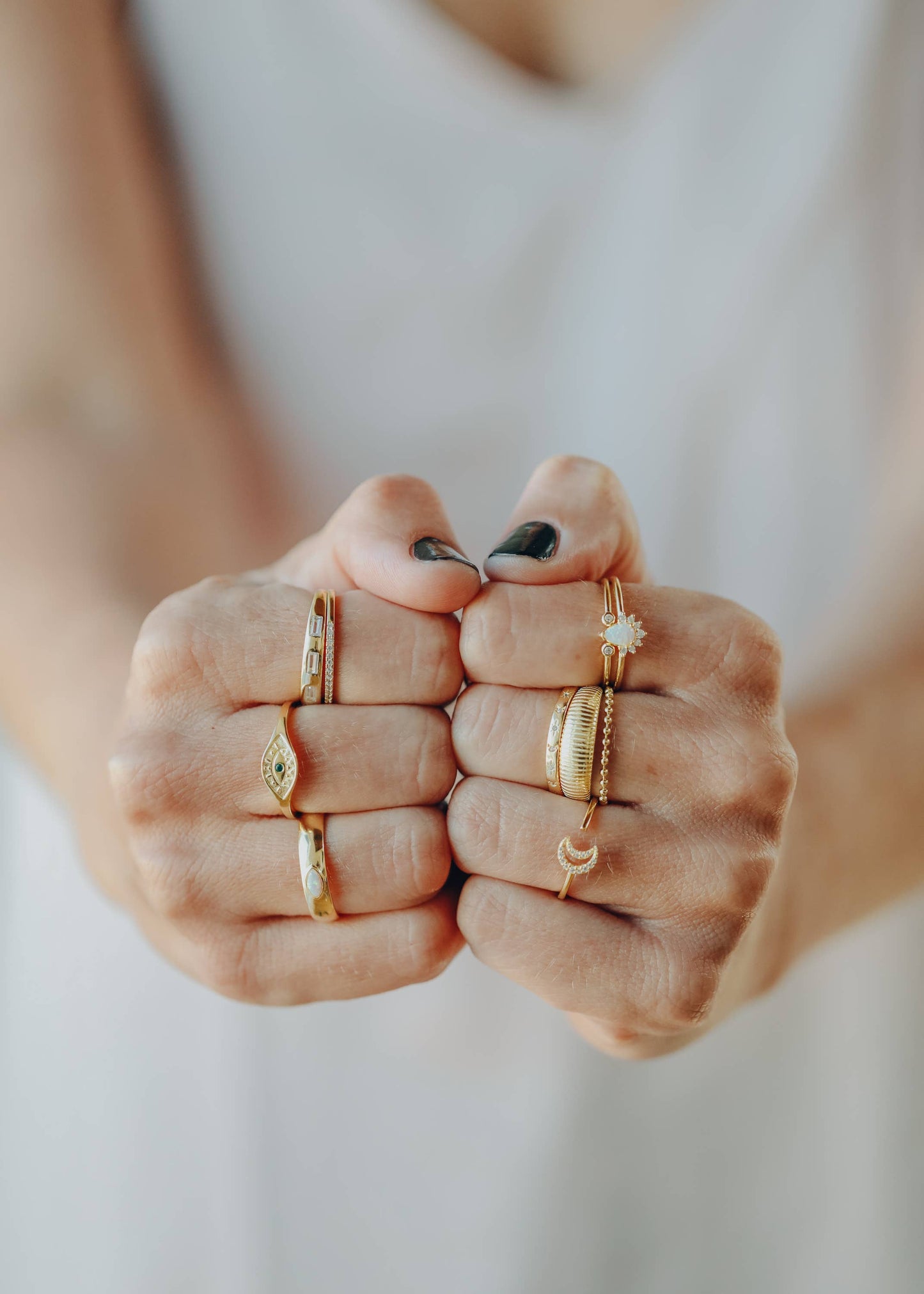 JaxKelly - Gold Rings - Inset Baguette