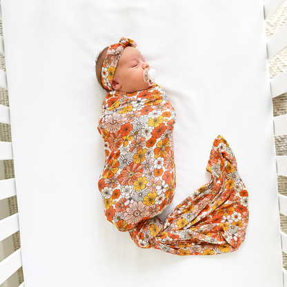 Gigi and Max - Louisa Swaddle Bamboo Newborn Baby Blanket