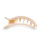TELETIES - Almond Beige Large Flat Round Clip