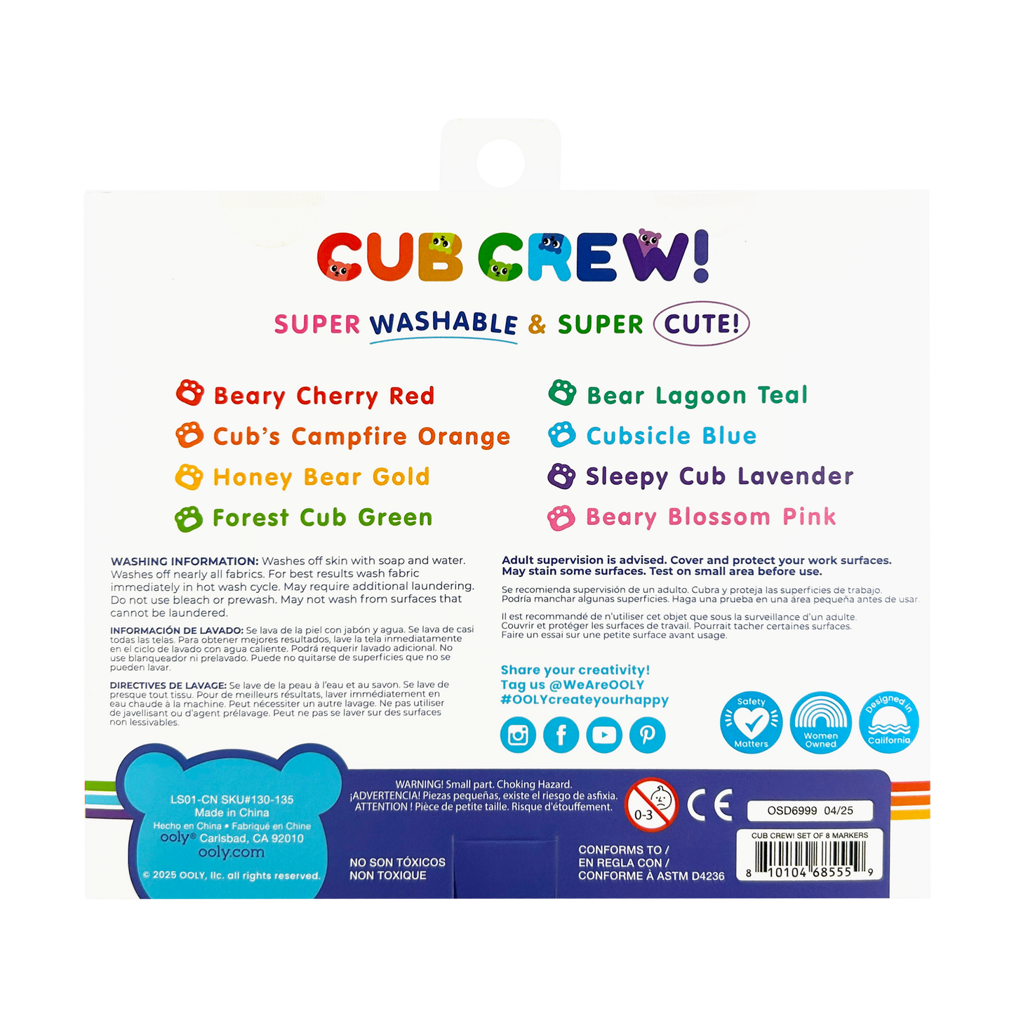 OOLY - Cub Crew: Markers (Set of 8)