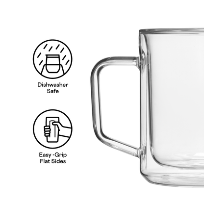 CORKCICLE - Glass Mug - 12oz Double Pack - Clear