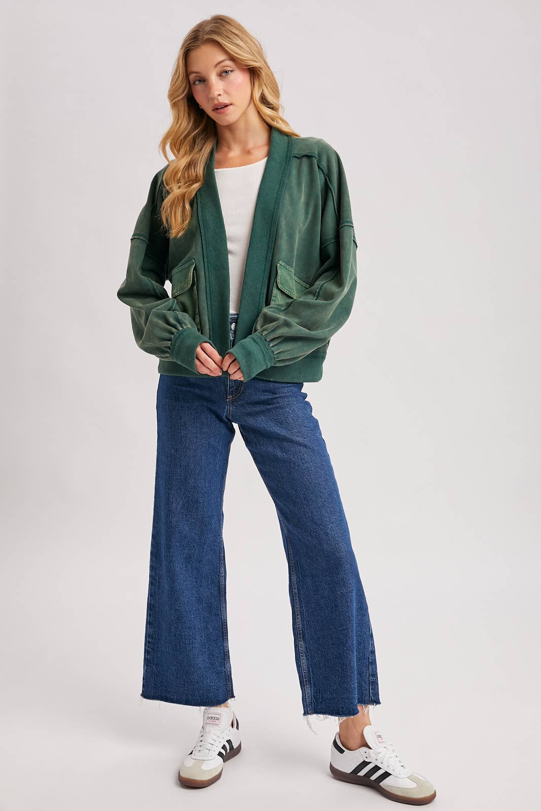 Luna Garment Washed Cardigan