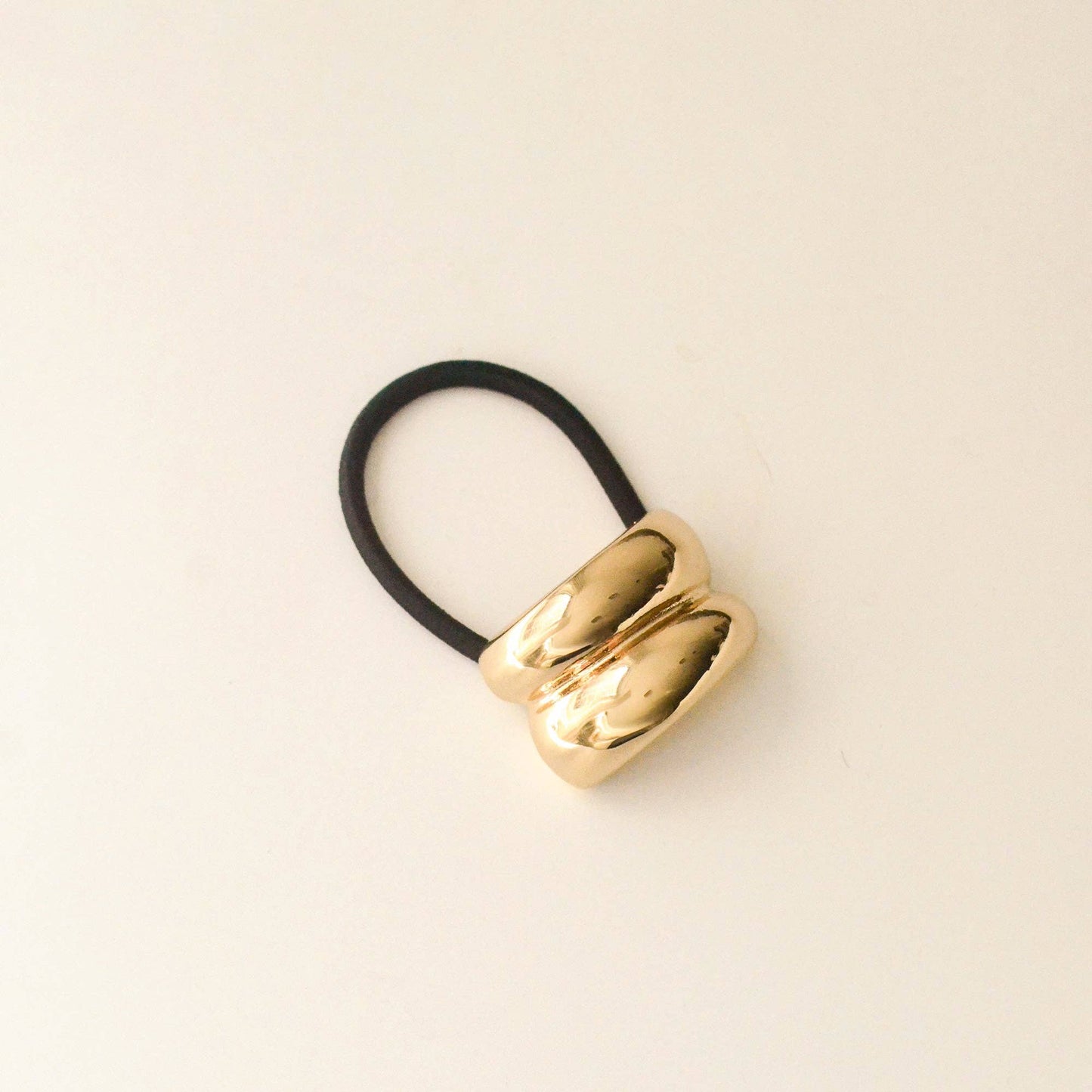 nar'sha - Mini Double Arch Metal Ponytail Hair Tie | Gold