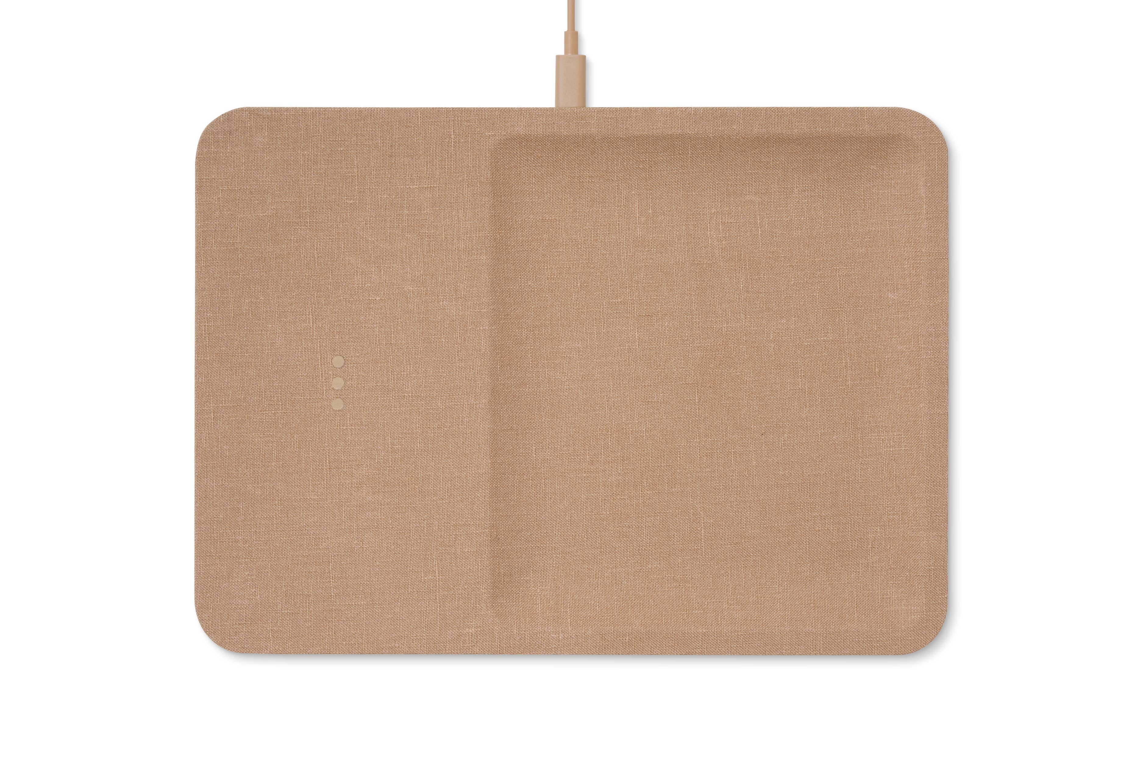 Courant - CATCH:3 - Essentials Linen Wireless Charger with Valet Tray
