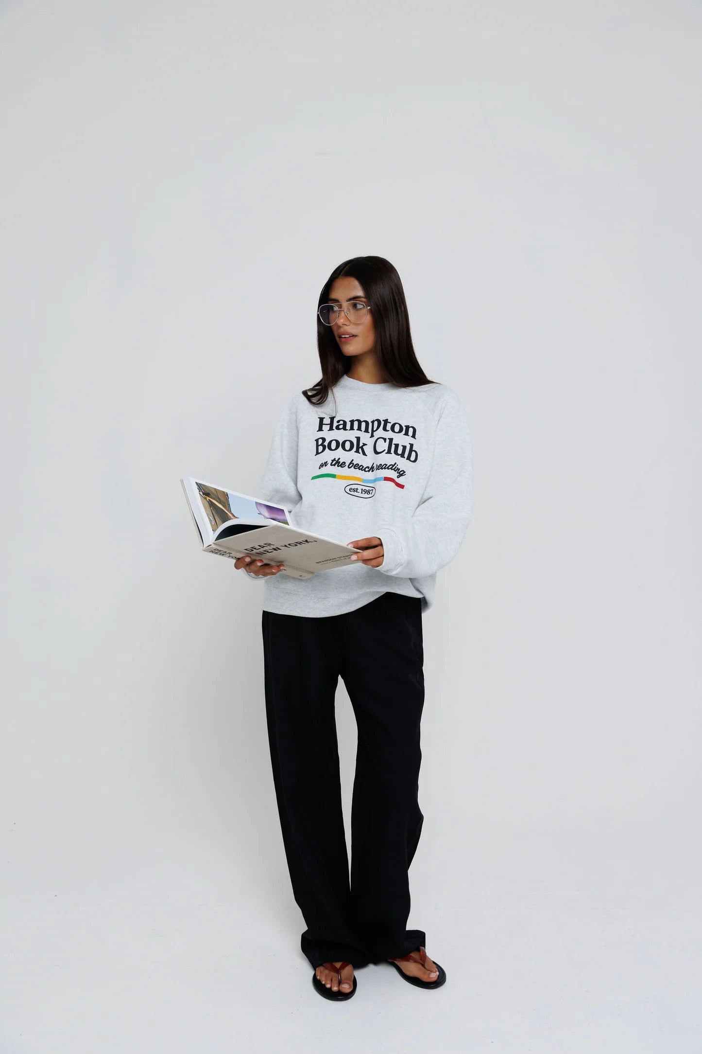 Sunny Somewhere Hampton Book Club Raglan Sweatshirt