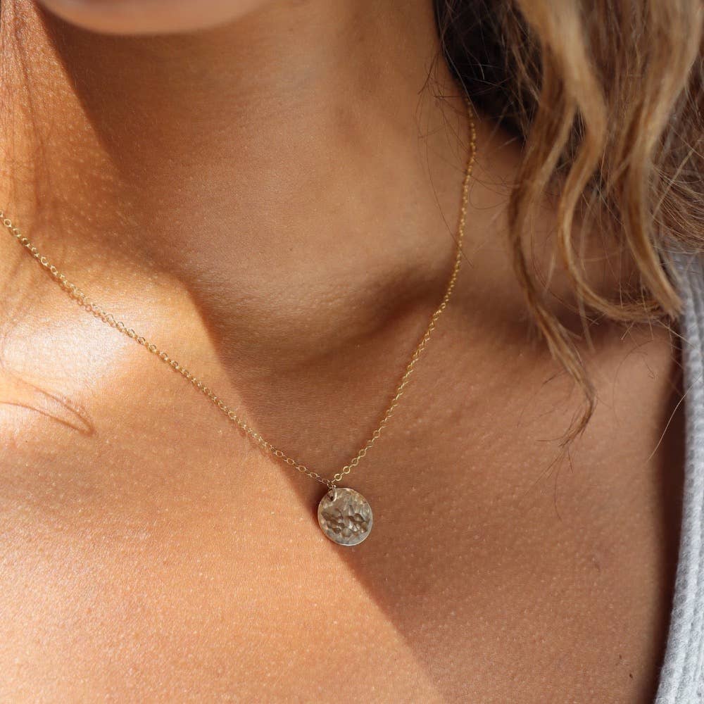 Token Jewelry - Moon Drop Necklace in 14k Gold Fill or Sterling Silver
