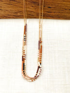 Ocean Breakup - Rich Neutral Seed Bead Necklace