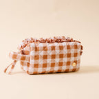 The Darling Effect - Essentials Quilted Cosmetic Pouch-Maple Gingham