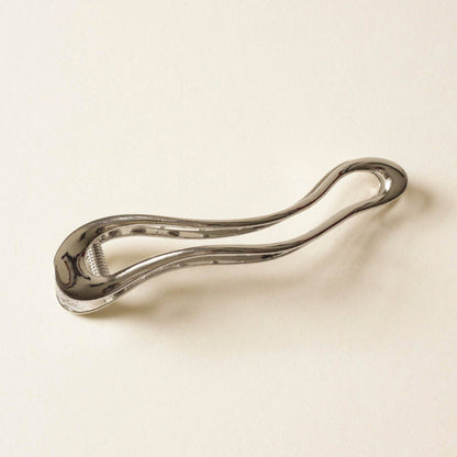 nar'sha - Long Metal Hair Claw Clip | Silver